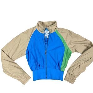 Fila Filativa Vintage Womens Color Block Windbreaker Jacket  Size XL Multicolor